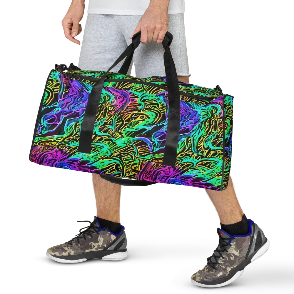 Laser Menagerie on Duffle Bag — Front