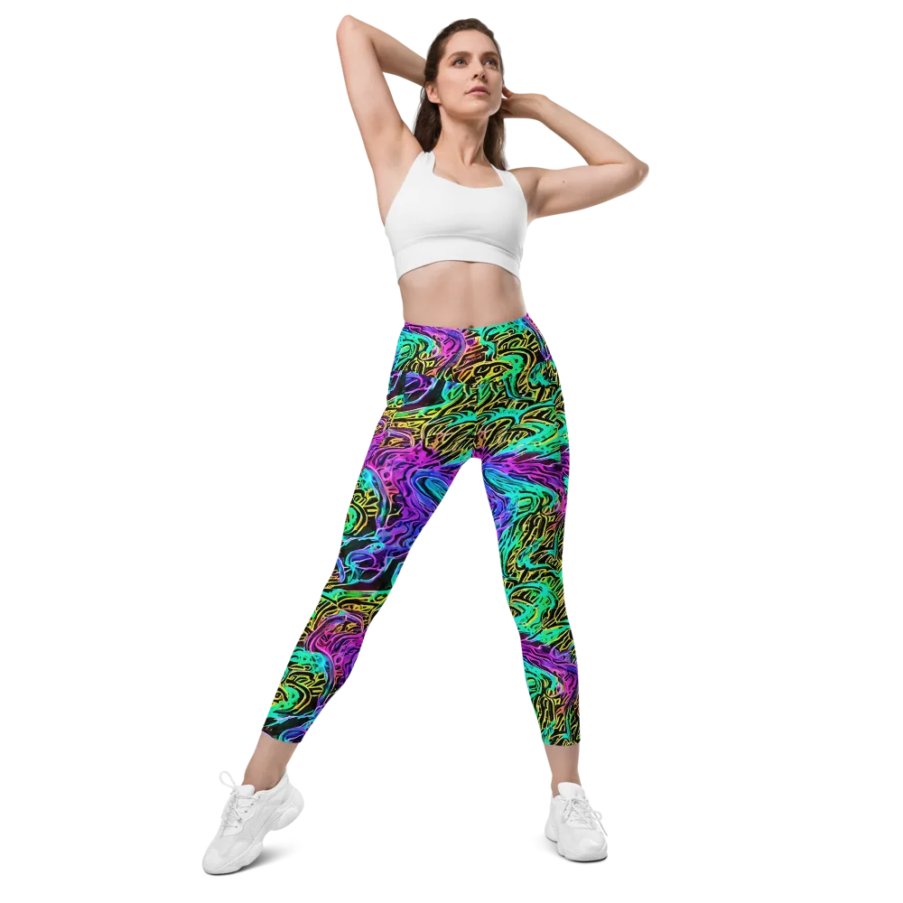 Laser Menagerie on Leggings with Pockets — Front