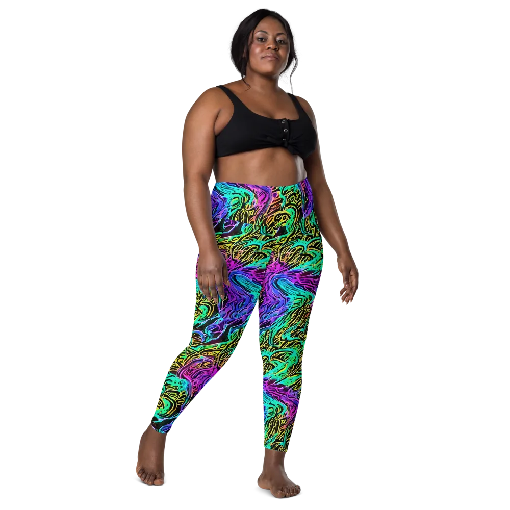 Laser Menagerie on Leggings with Pockets — Front
