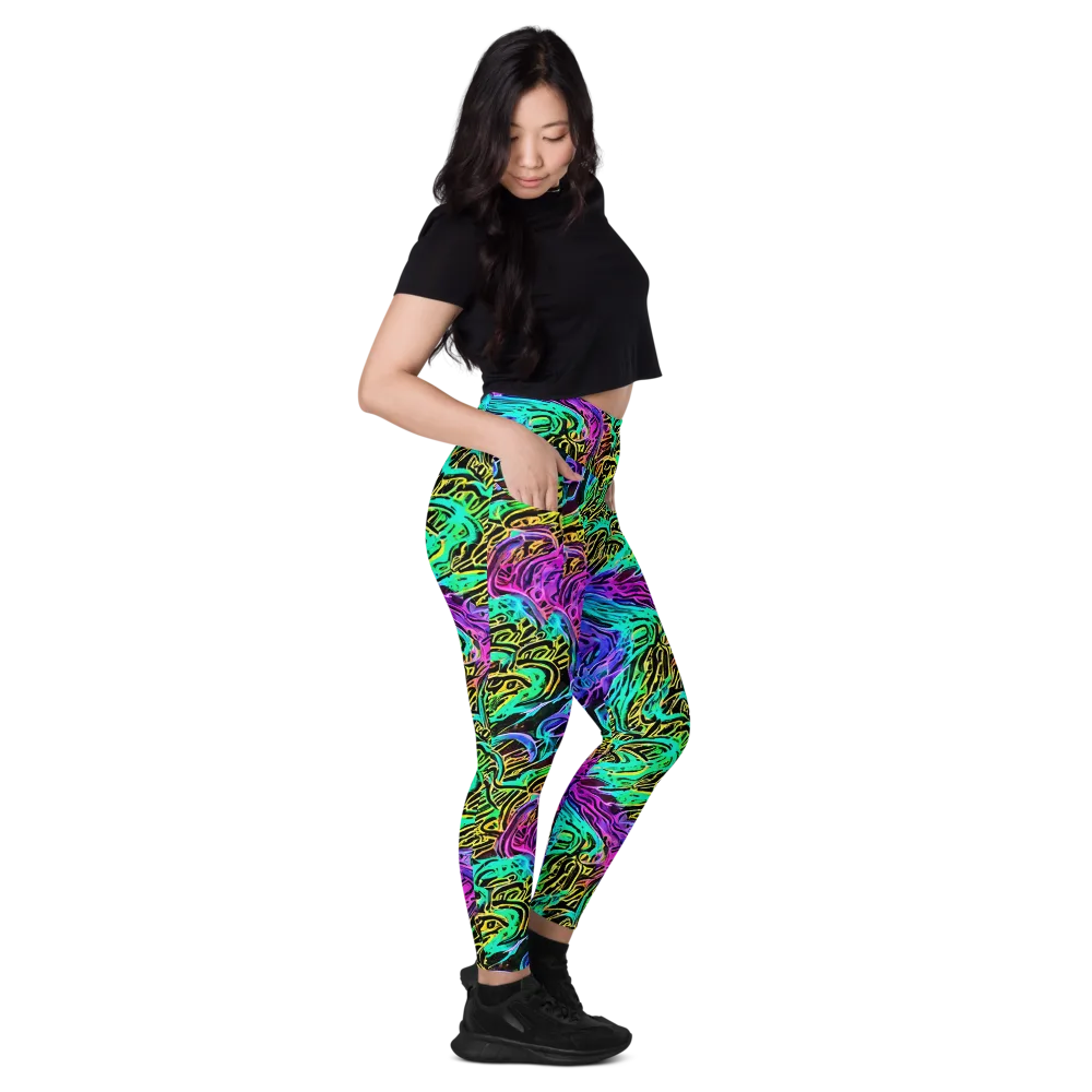 Laser Menagerie on Leggings with Pockets — Right