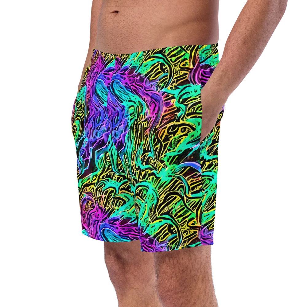 Laser Menagerie on Swim Trunks — Left Front