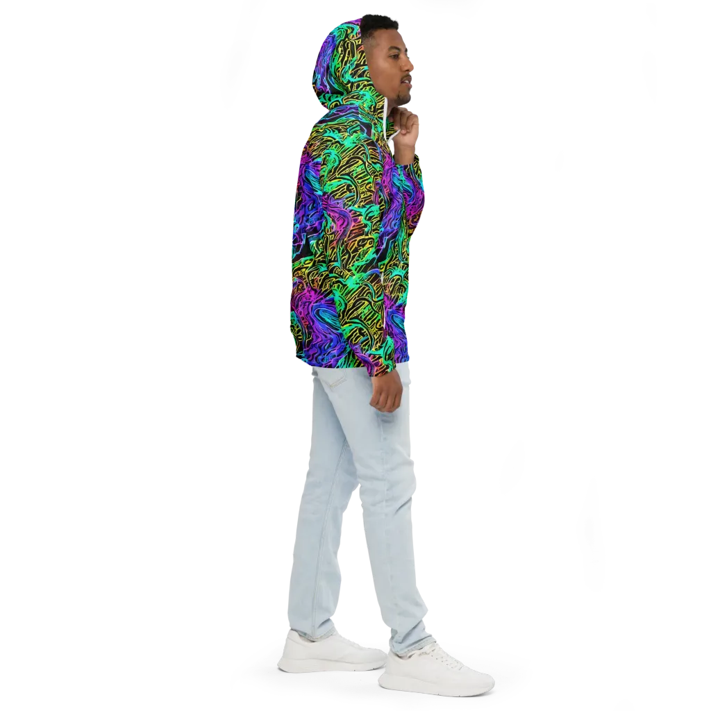 Laser Menagerie on Men's Windbreaker — Right
