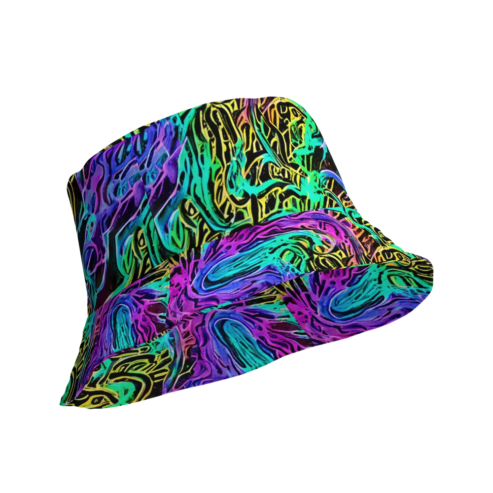 Laser Menagerie on Reversible Bucket Hat — Product details Outside
