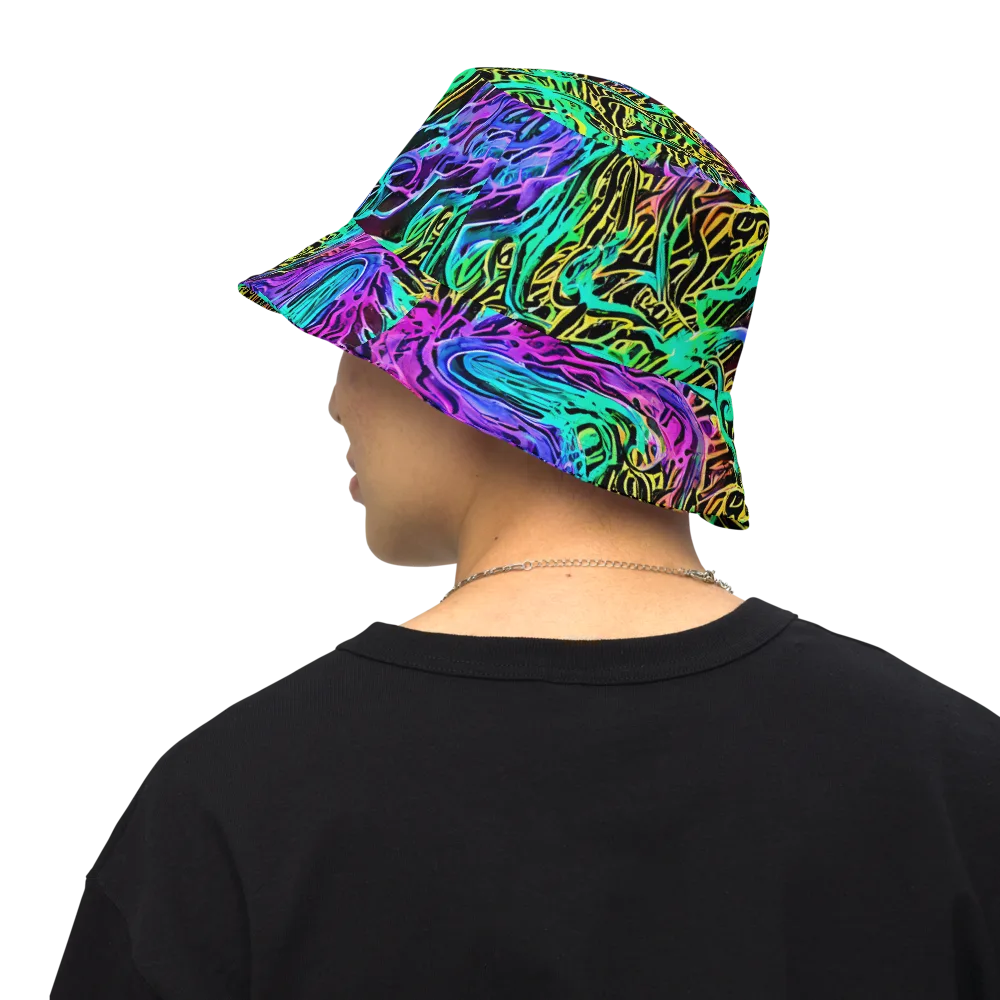 Laser Menagerie on Reversible Bucket Hat — Back Inside