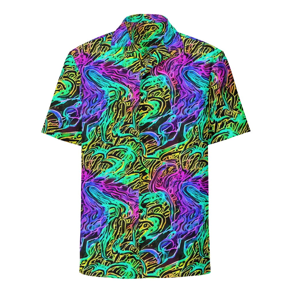 Laser Menagerie on Button Shirt — Front
