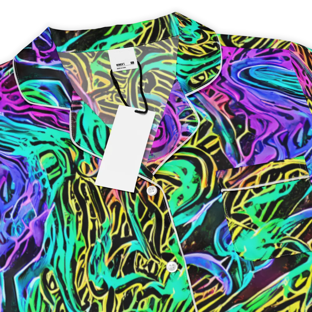 Laser Menagerie on Women's Short Sleeve Pajama Top — Product details
