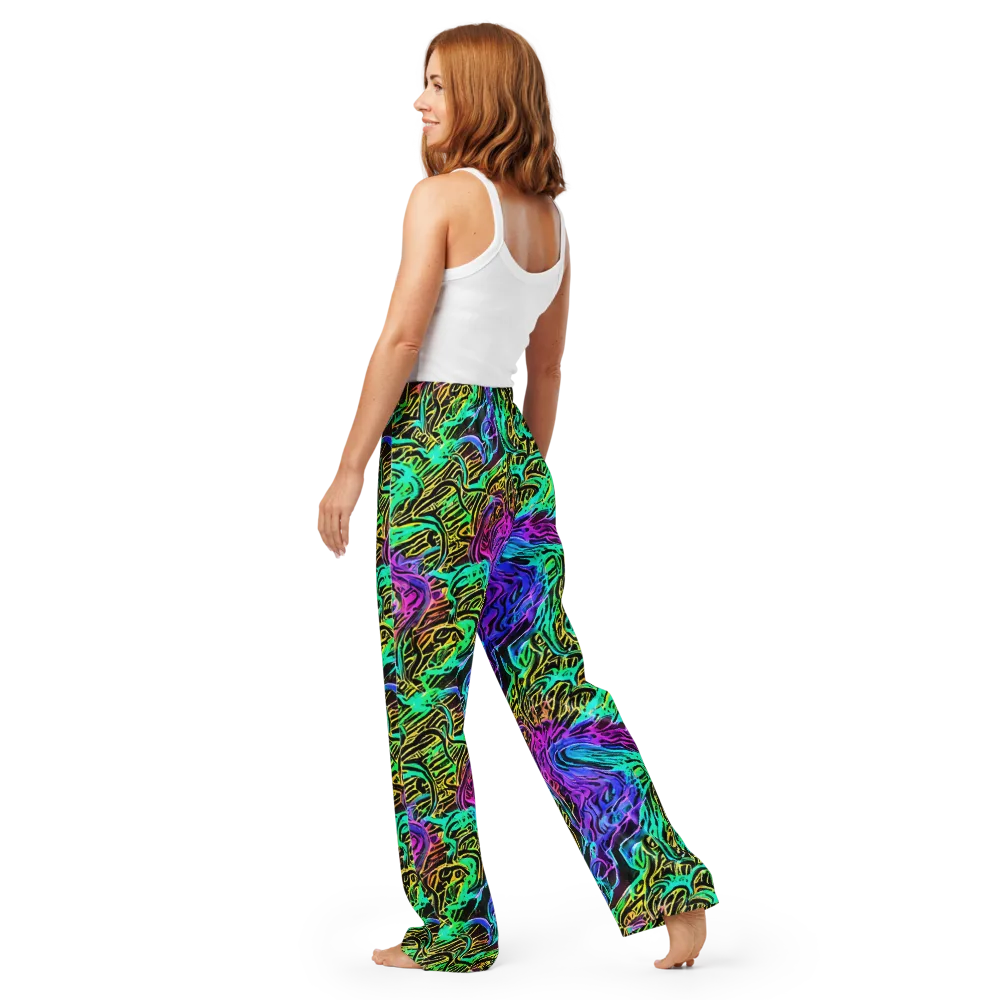 Laser Menagerie on Women's Pajama Pants — Back