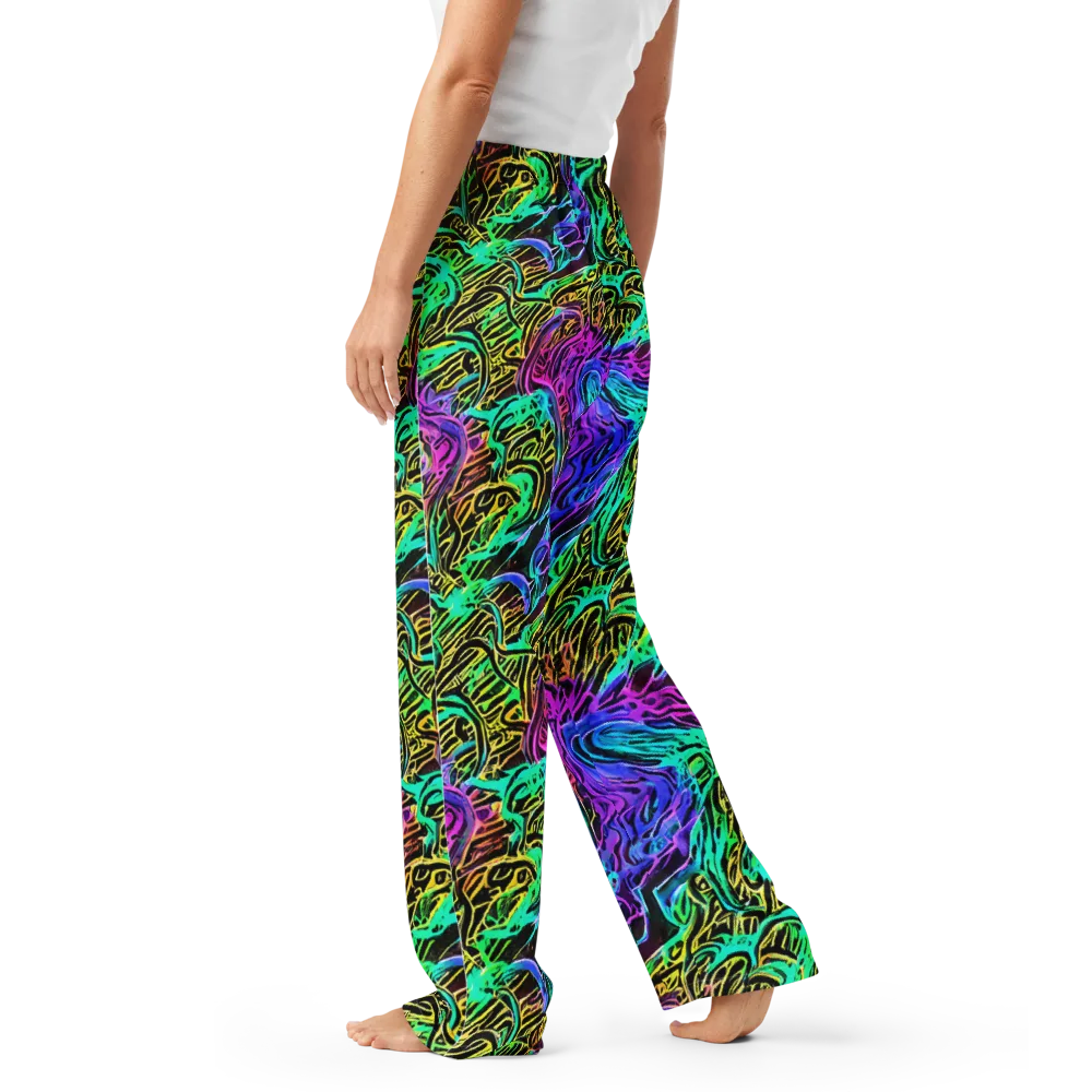 Laser Menagerie on Women's Pajama Pants — Left