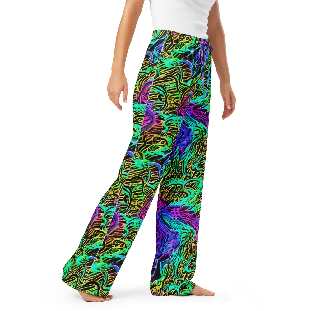 Laser Menagerie on Women's Pajama Pants — Right Front