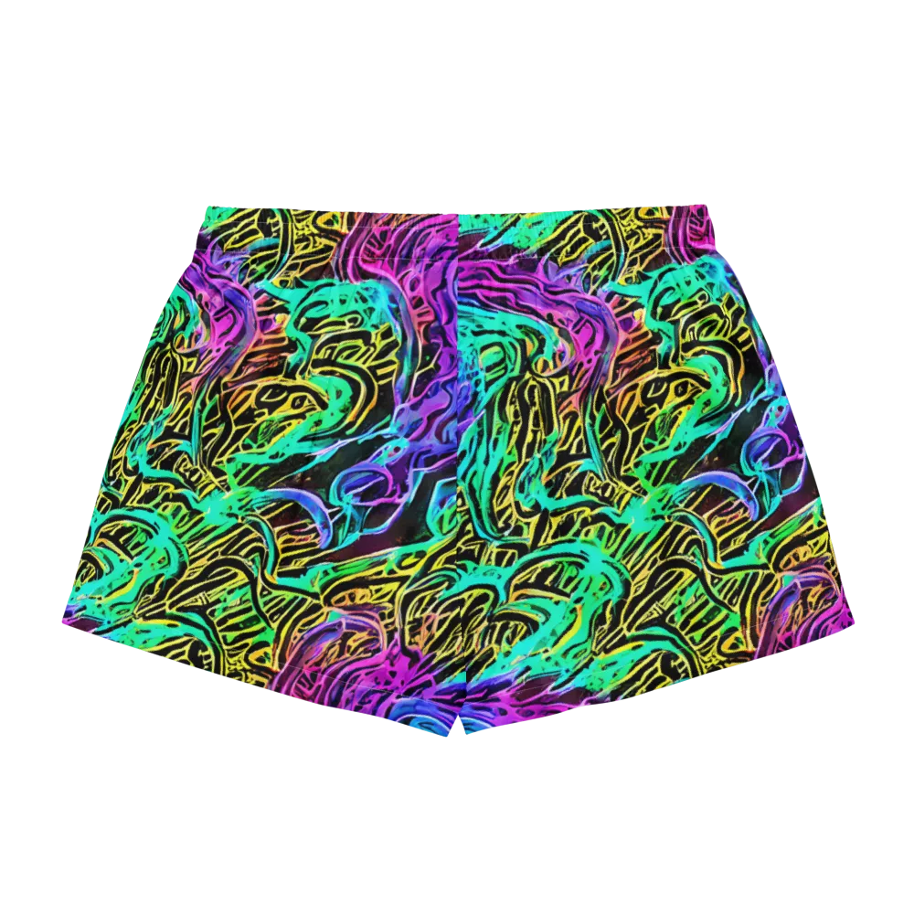 Laser Menagerie on Women's Pajama Shorts — Back