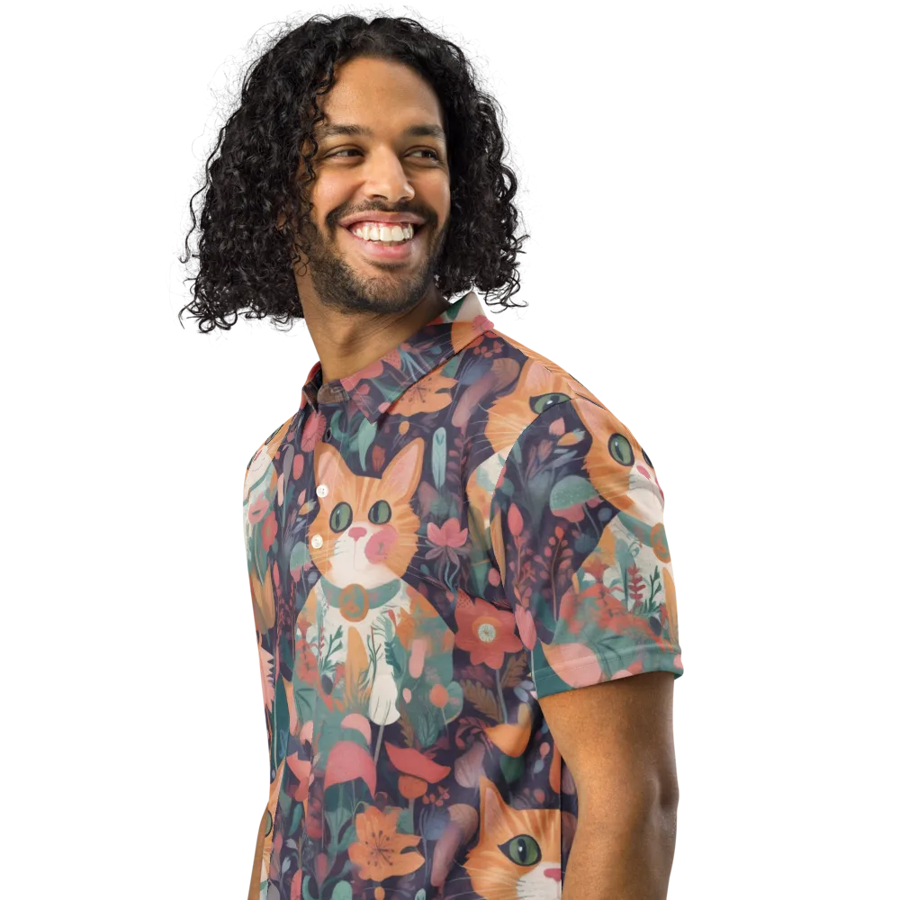 Whiskerwood on Men's Slim Fit Polo Shirt — Left Front