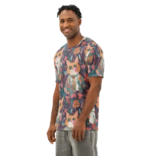 Whiskerwood on a Men's Cotton Crew Neck T-Shirt