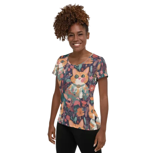 Whiskerwood on a Women's Athletic T-Shirt