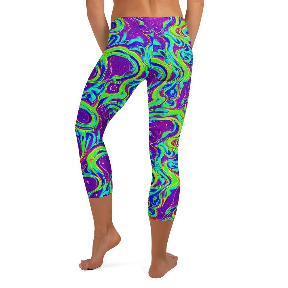Lucid Lava on Capri Leggings — Back