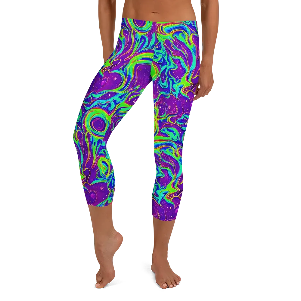 Lucid Lava on Capri Leggings — Front