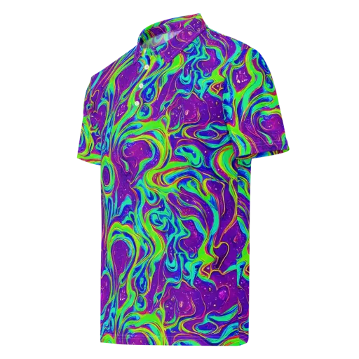 Lucid Lava on a Men's Slim Fit Polo Shirt