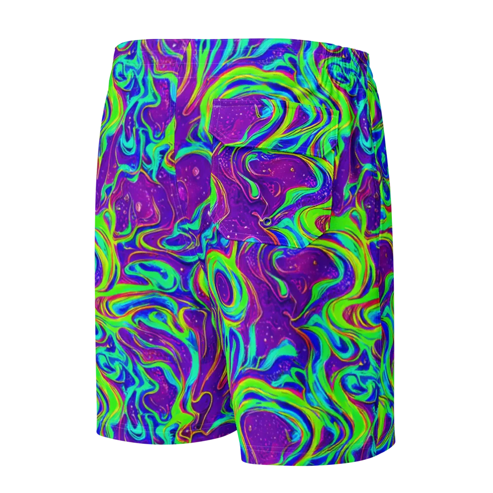 Lucid Lava on Men's Board Shorts — Back