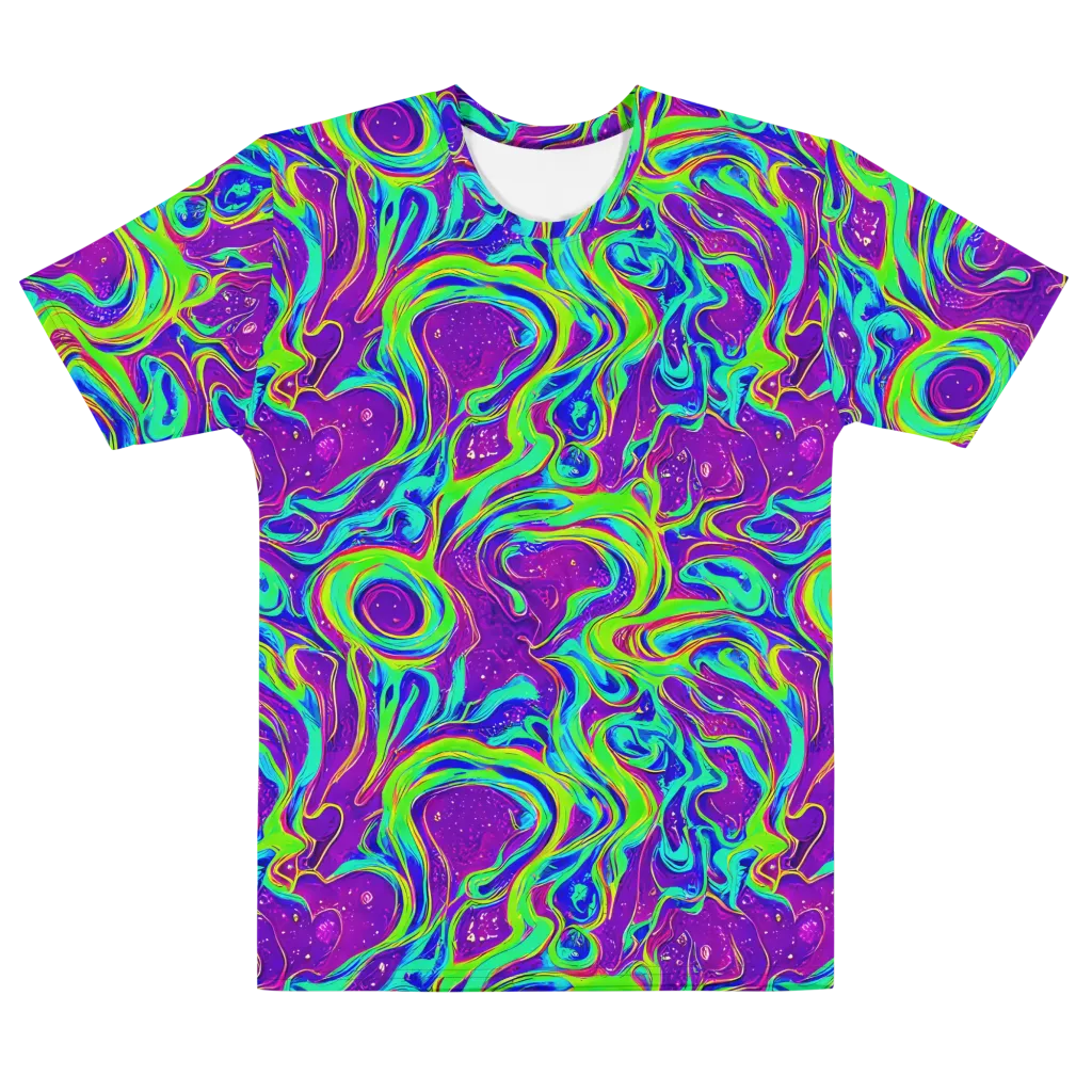 Lucid Lava on Men's Cotton Crew Neck T-Shirt — Front