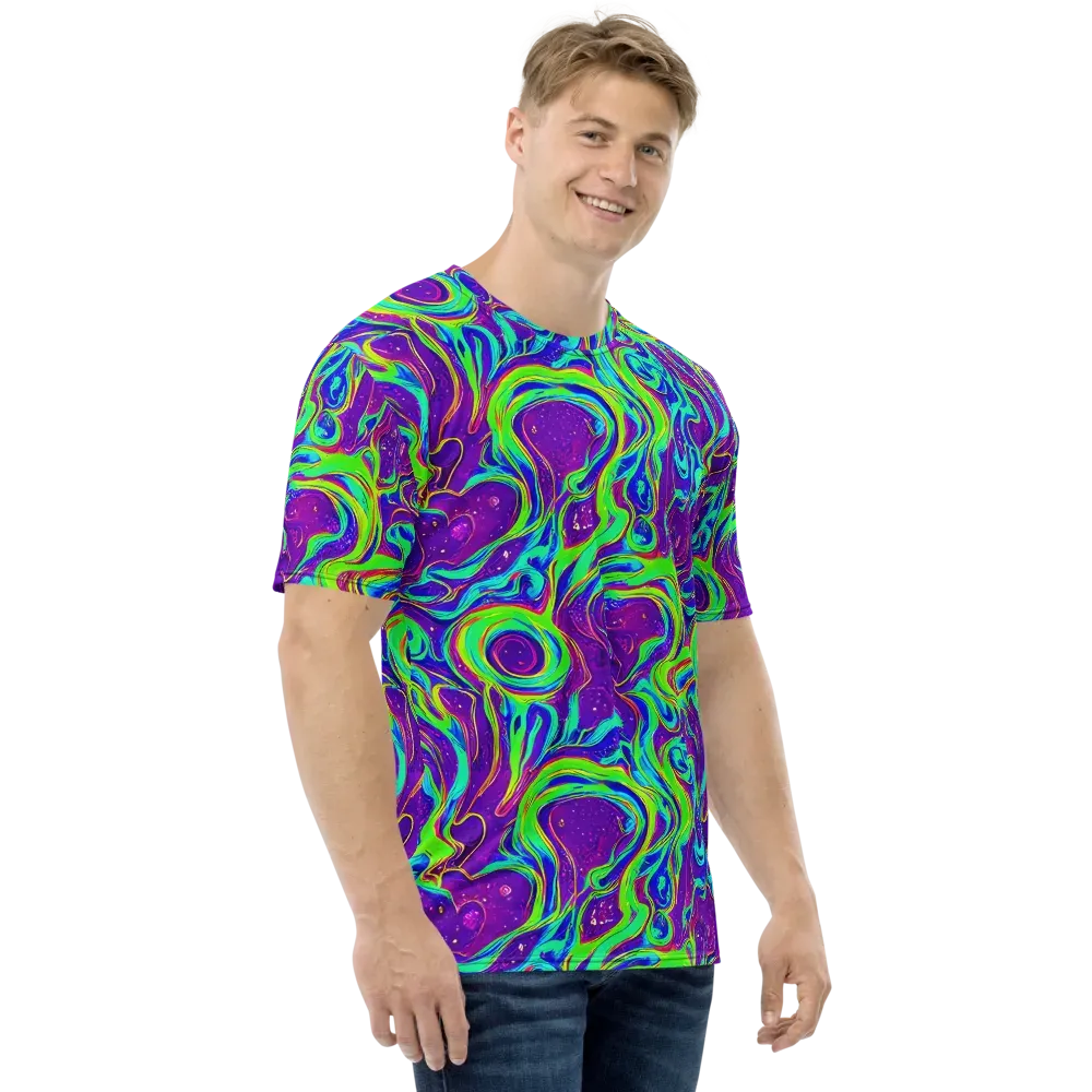 Lucid Lava on Men's Crew Neck T-Shirt — Right