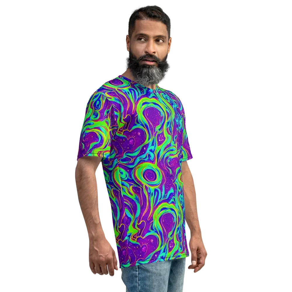 Lucid Lava on Men's Crew Neck T-Shirt — Right