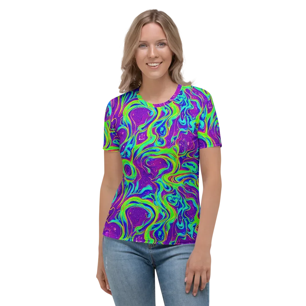 Lucid Lava on Women's Crew Neck T-Shirt — Front