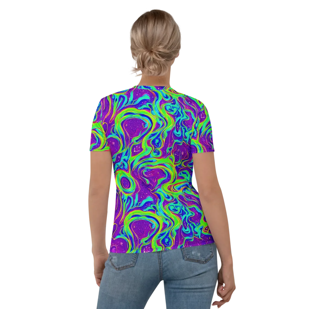 Lucid Lava on Women's Crew Neck T-Shirt — Back