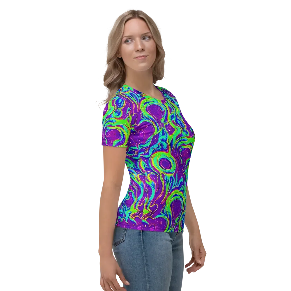 Lucid Lava on Women's Crew Neck T-Shirt — Right