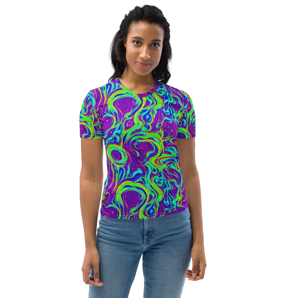 Lucid Lava on Women's Crew Neck T-Shirt — Front
