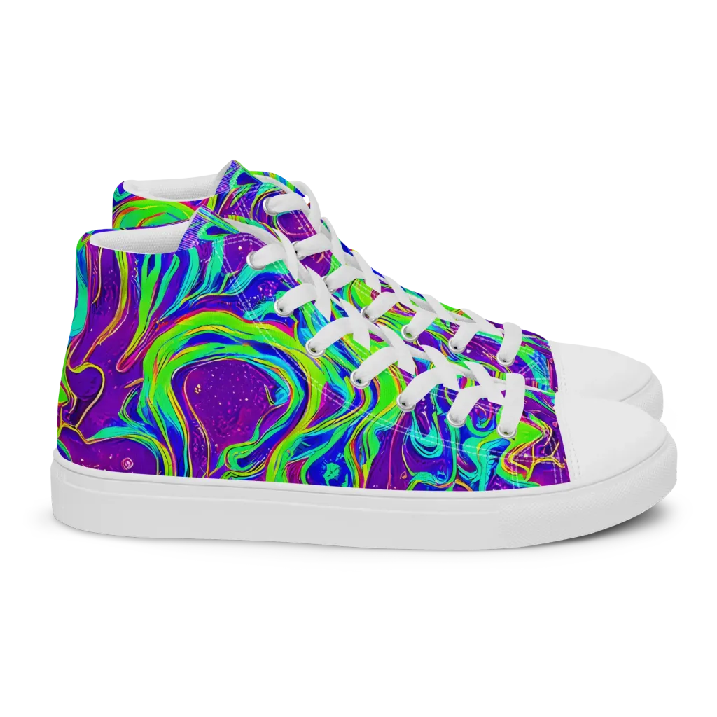 Lucid Lava on Women's High Top Canvas Shoes — Right