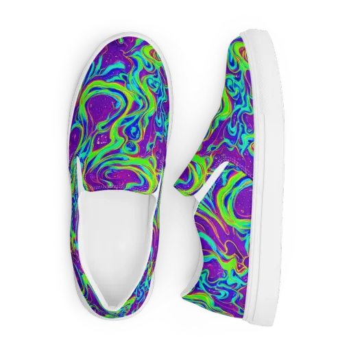 Lucid Lava on a Men's Slip-On Canvas Shoes