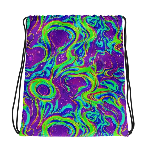 Lucid Lava on a Drawstring Bag