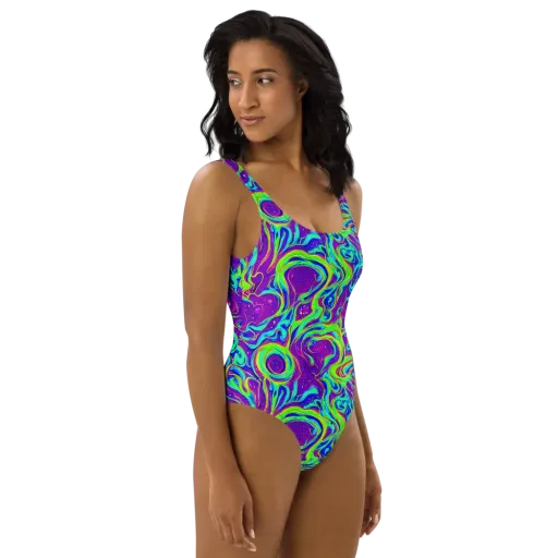 Lucid Lava on a One-Piece Swimsuit