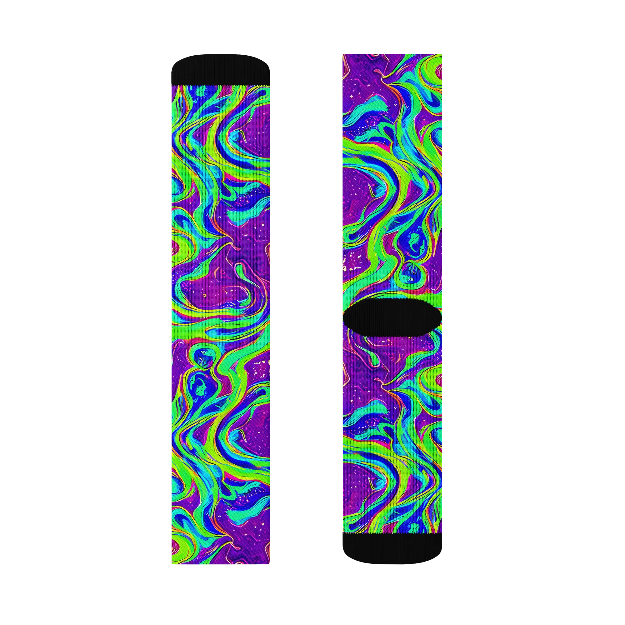 Lucid Lava on Socks — Left Sock