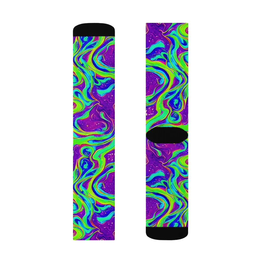 Lucid Lava on Socks — Right Sock