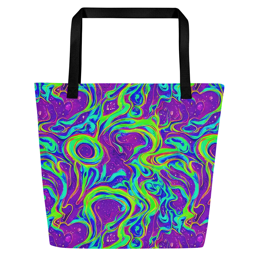 Lucid Lava on Large Tote Bag W/ Pocket — Front