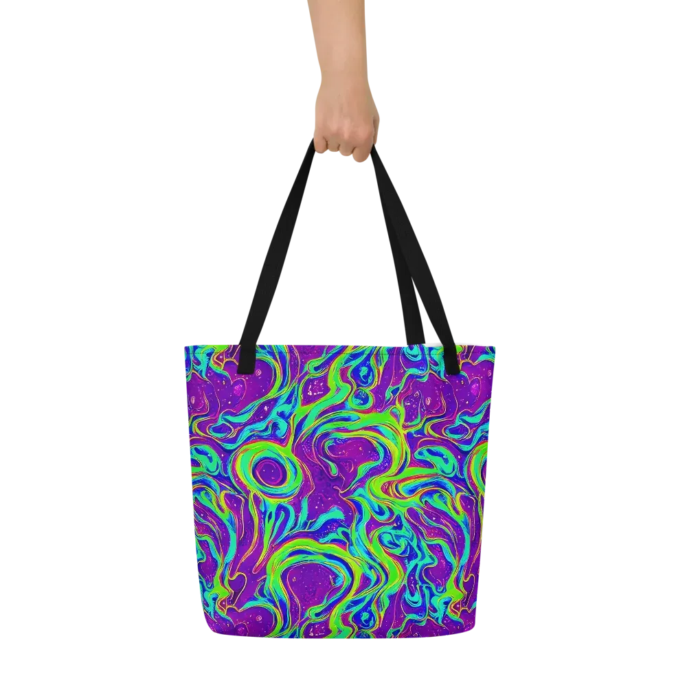 Lucid Lava on Large Tote Bag W/ Pocket — Front