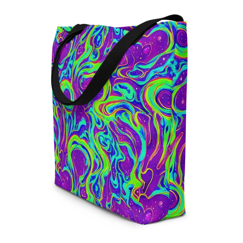 Lucid Lava on Large Tote Bag W/ Pocket — Front