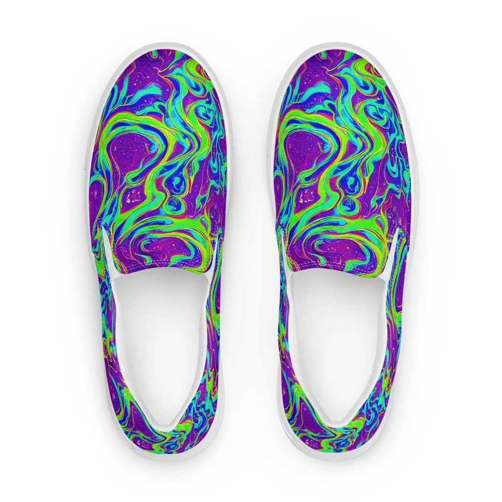 Lucid Lava on Women's Slip-On Canvas Shoes — Front