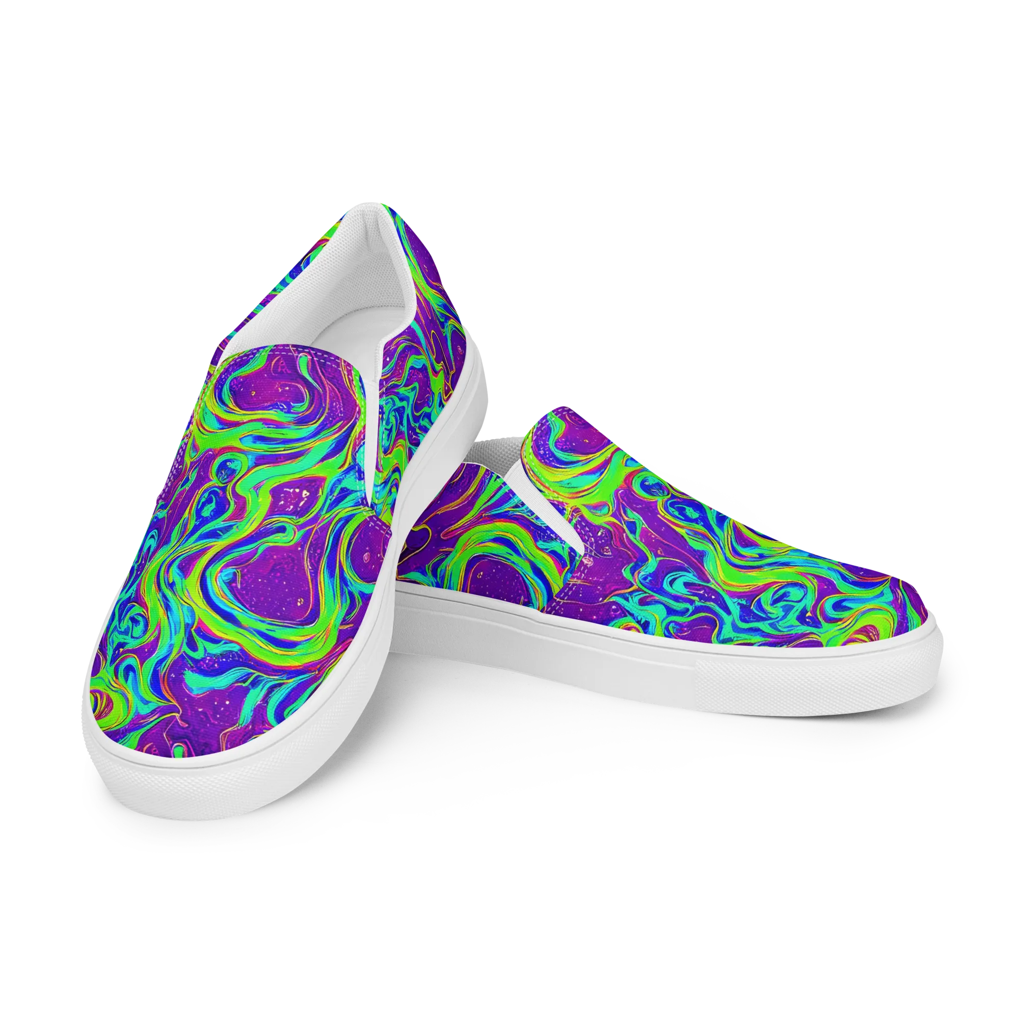 Lucid Lava on Women's Slip-On Canvas Shoes — Left Front