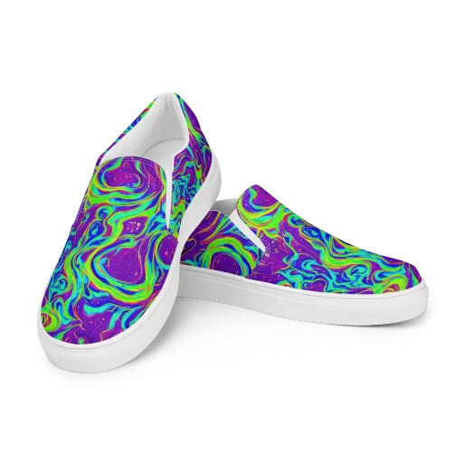 Lucid Lava on a Women's Slip-On Canvas Shoes