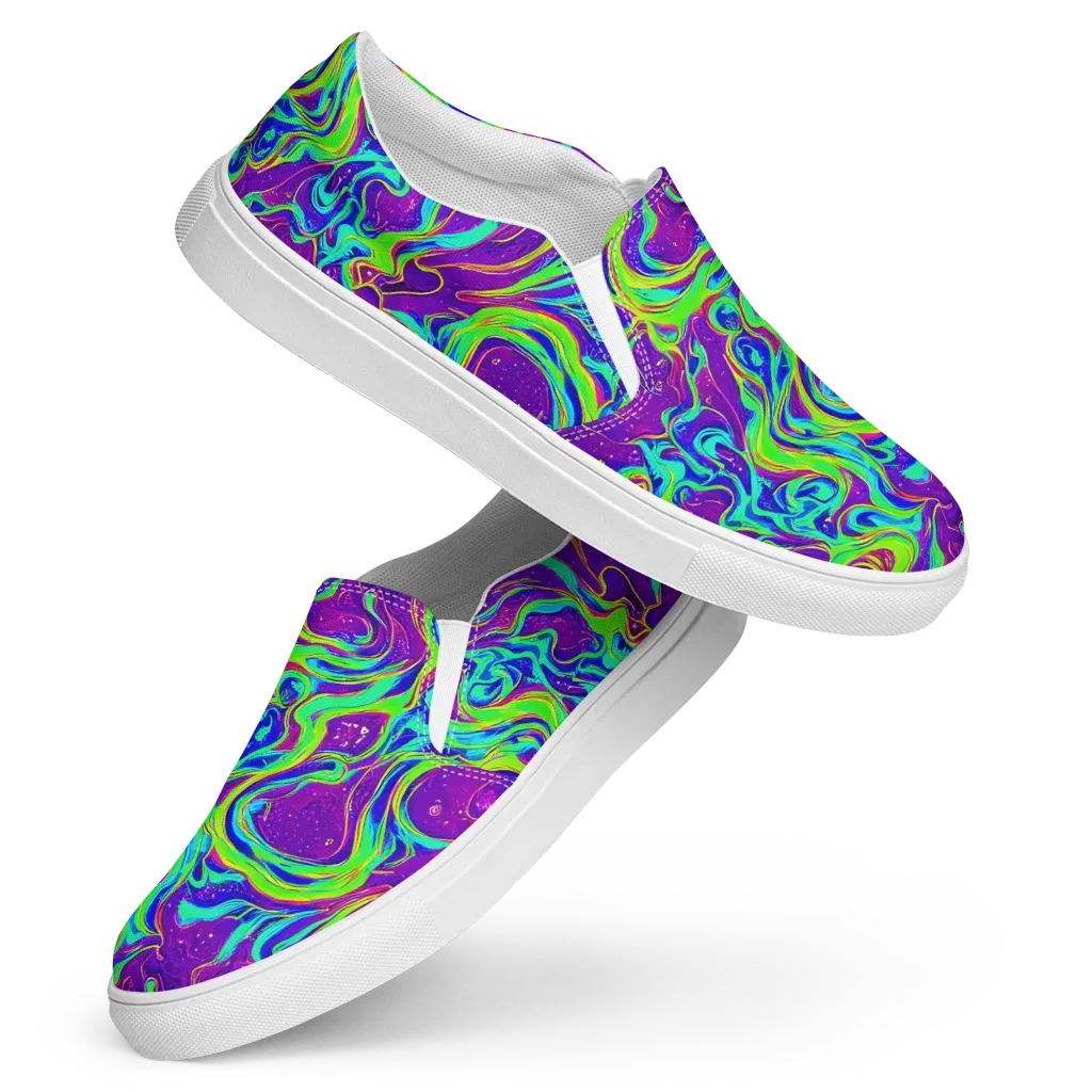 Lucid Lava on Women's Slip-On Canvas Shoes — Front