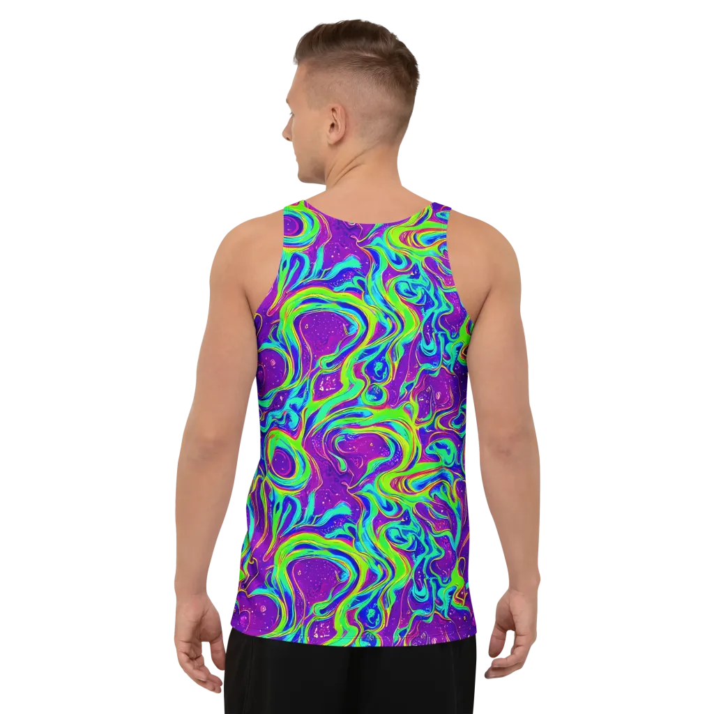 Lucid Lava on Men's Tank Top — Back