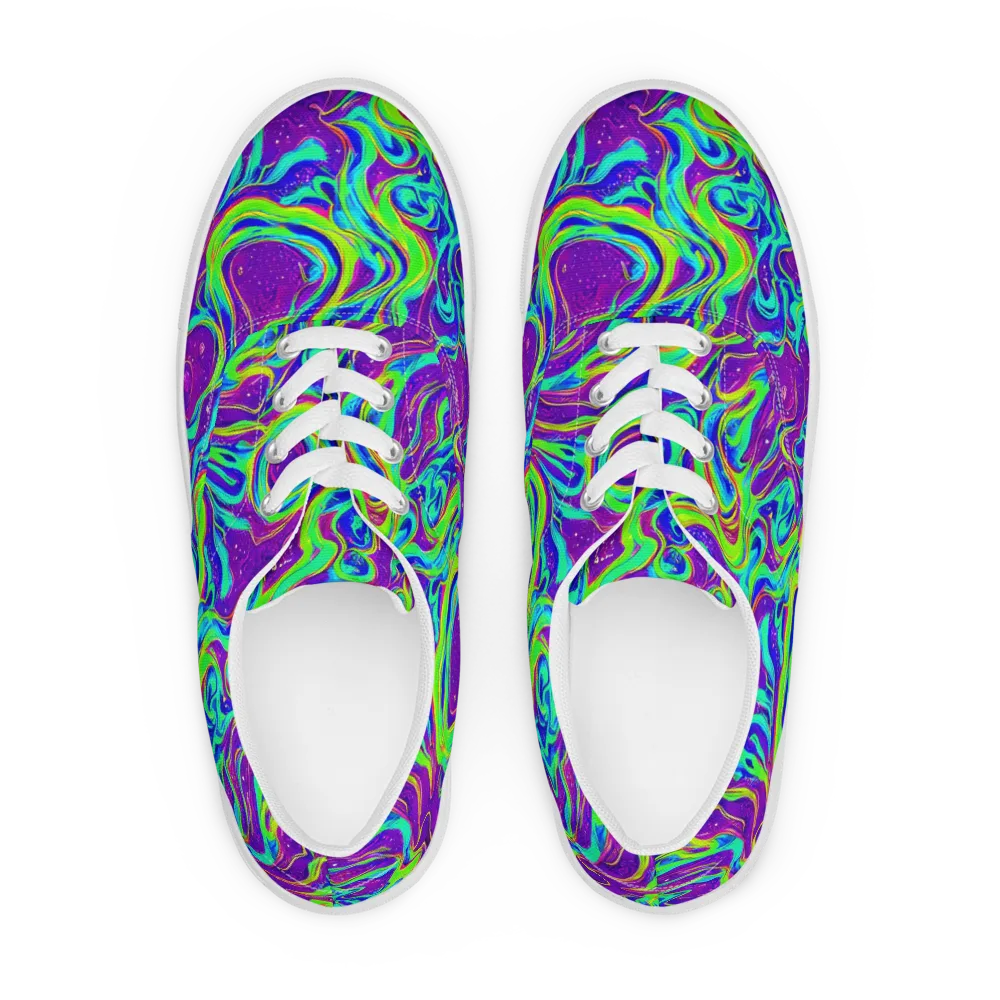 Lucid Lava on Men's Lace-Up Canvas Shoes — Front