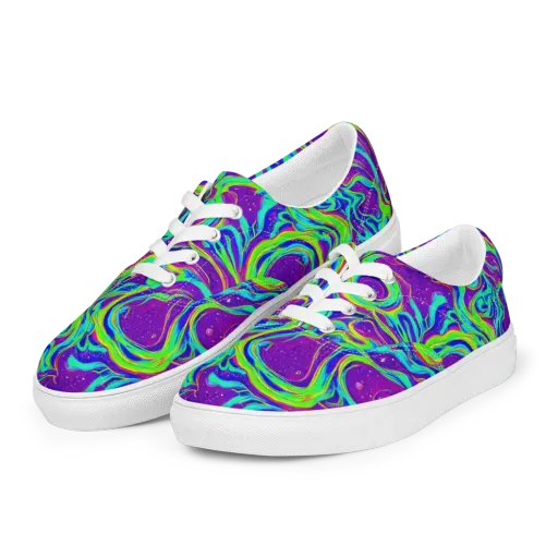 Lucid Lava on a Men's Lace-Up Canvas Shoes