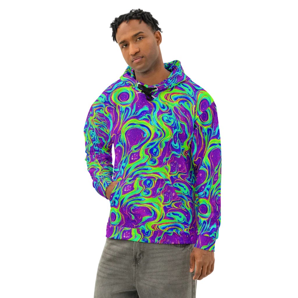 Lucid Lava on Cotton Hoodie — Left Front