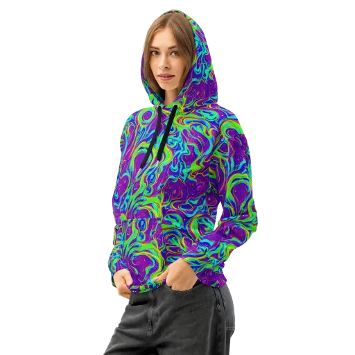 Lucid Lava on a Cotton Hoodie