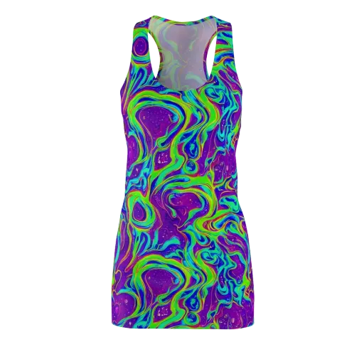 Lucid Lava on a Racerback Dress