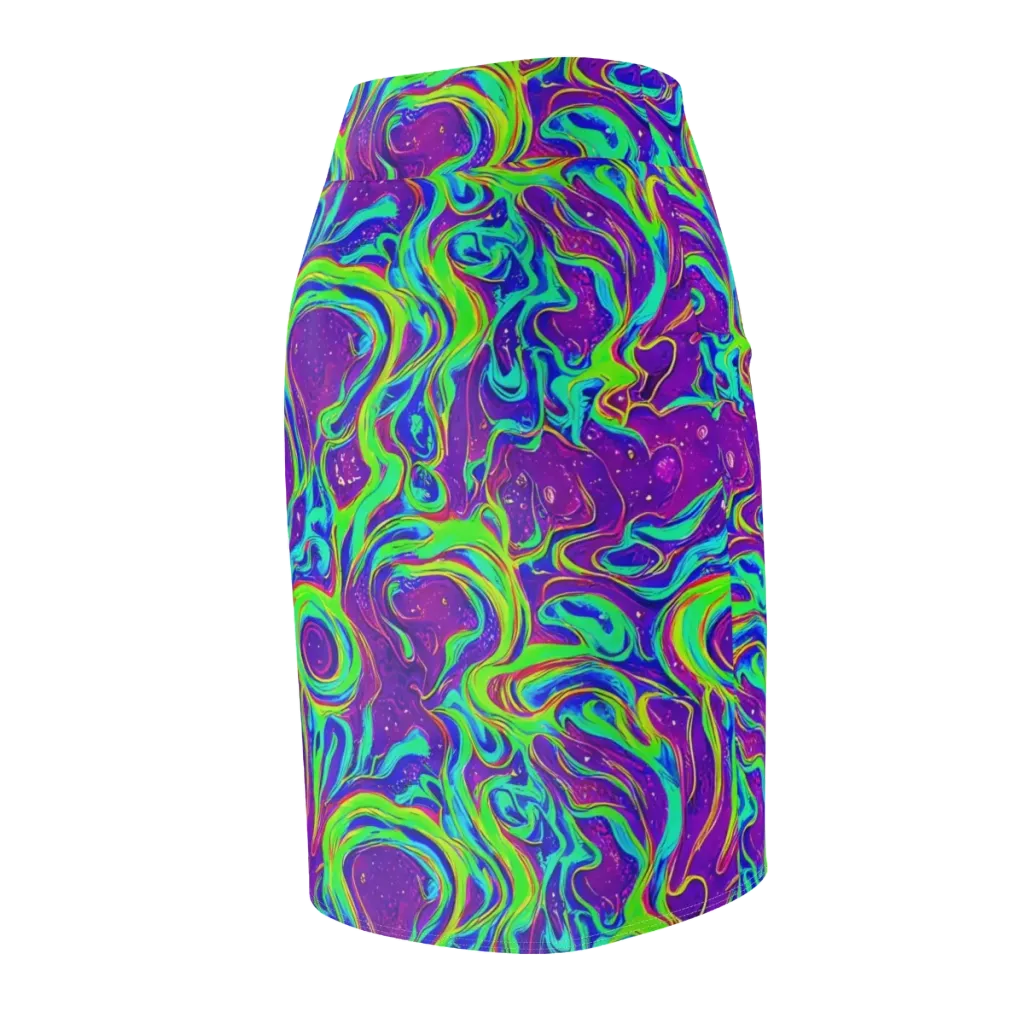 Lucid Lava on Pencil Skirt — Back Side