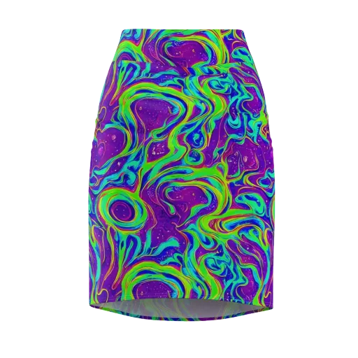 Lucid Lava on a Pencil Skirt