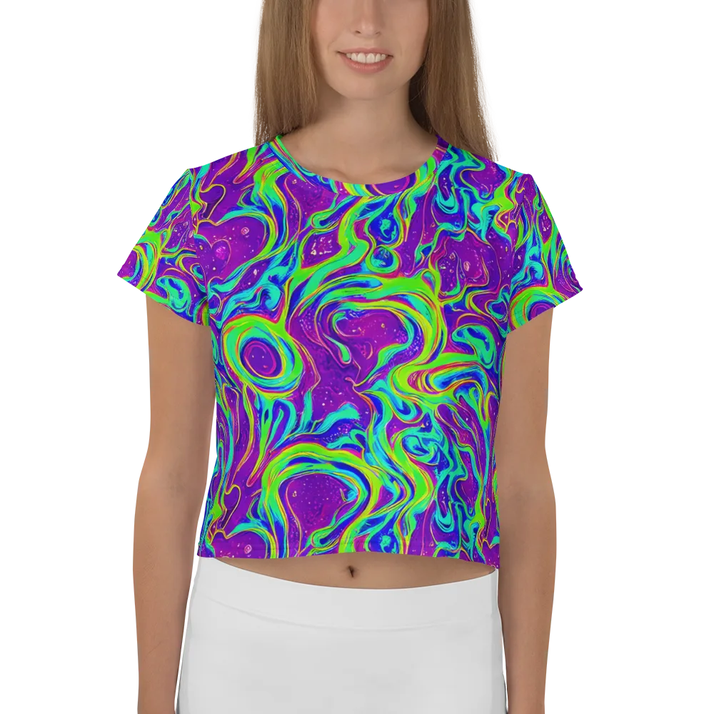 Lucid Lava on Crop Tee — Front